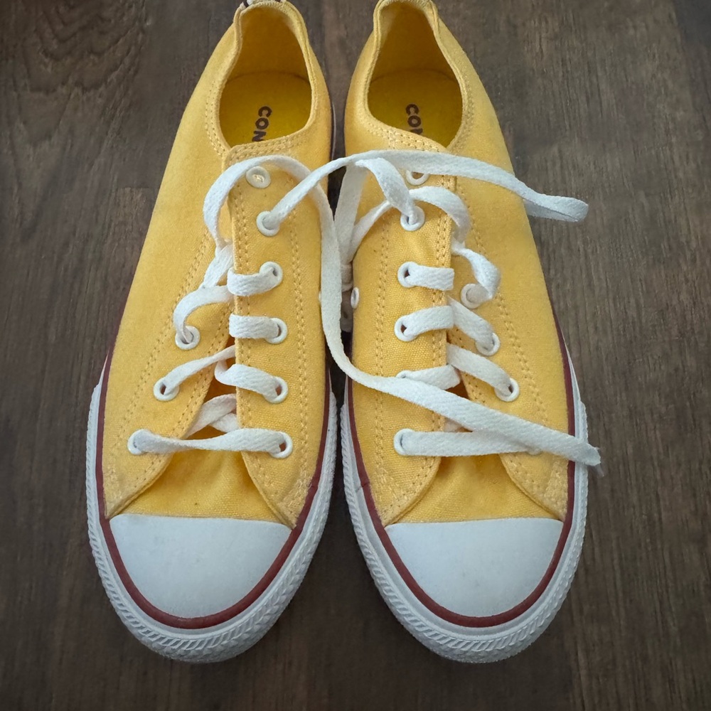 Converse Yellow Canvas All Star Sneakers